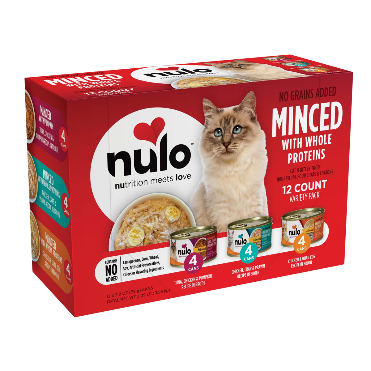 Nulo face de boîte pack 12 montrant l'emballage et bénéfice nutritionnel