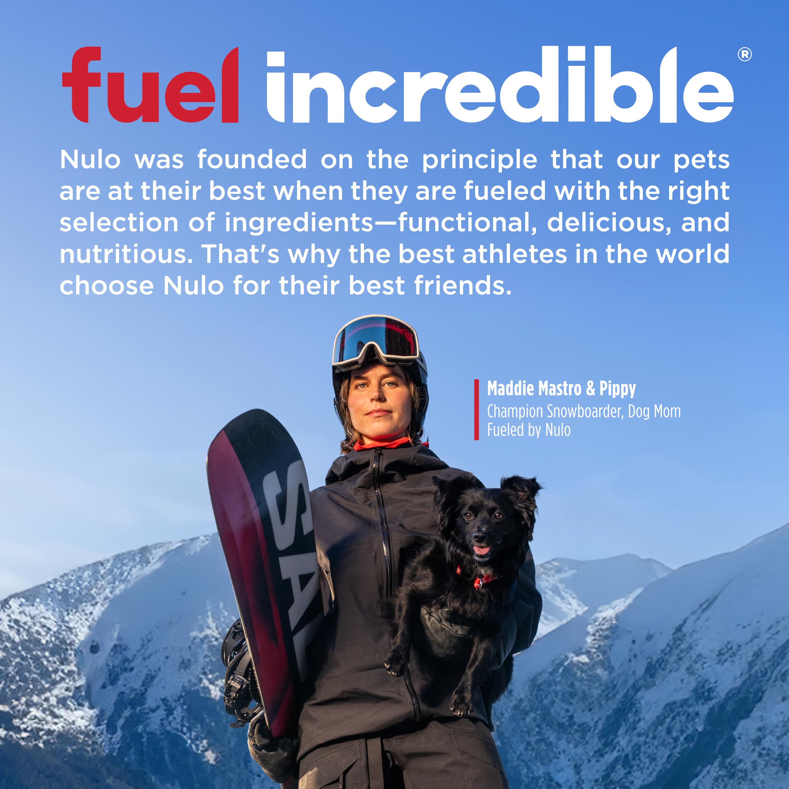 Nulo étiquette nutritionnelle claire ingrédients sélectionnés par nutritionnistes