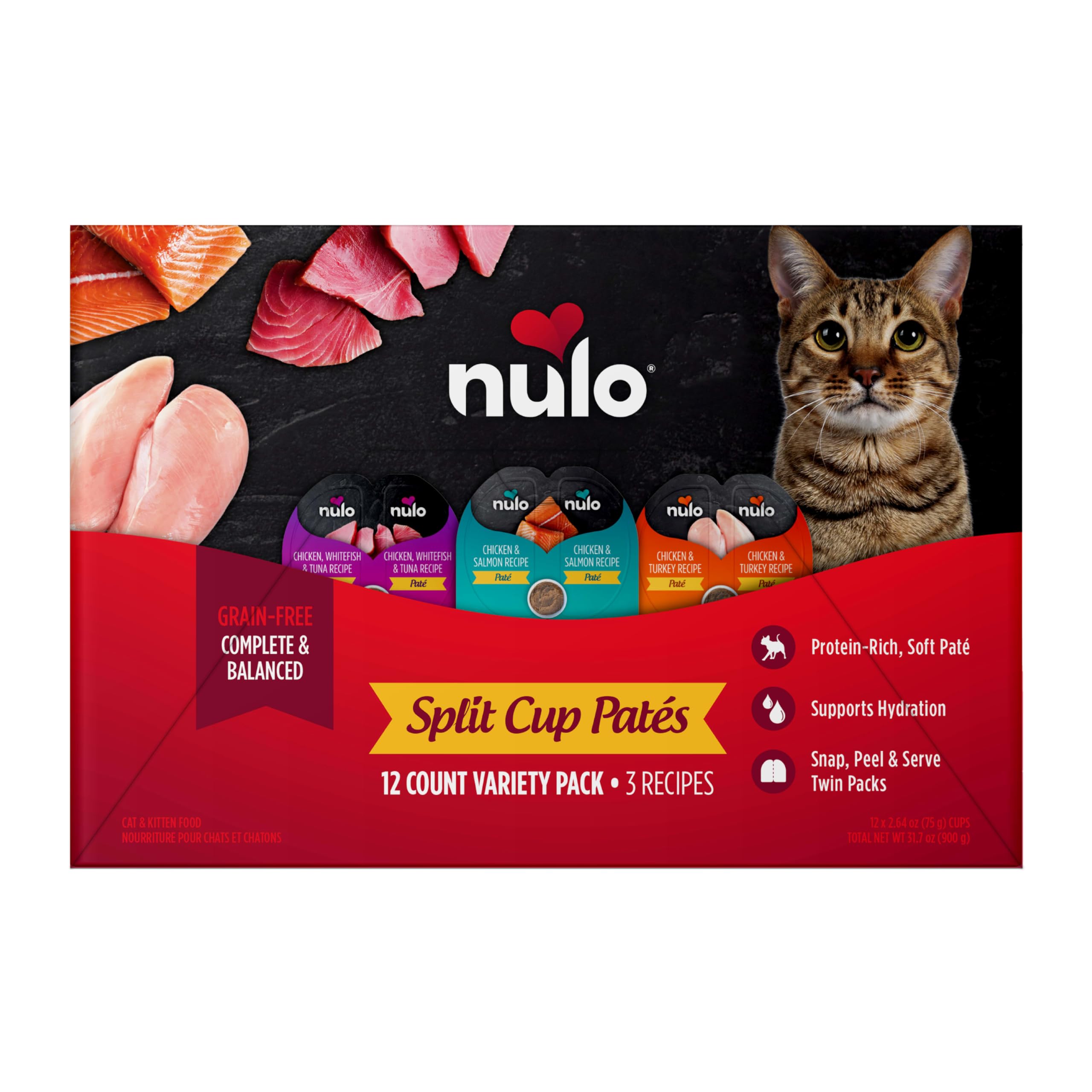 Nulo packaging avant montrant le pack variété et bénéfice praticité