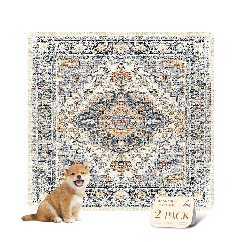 nunubaby coussinet beige/multi face avant protège sols avec style