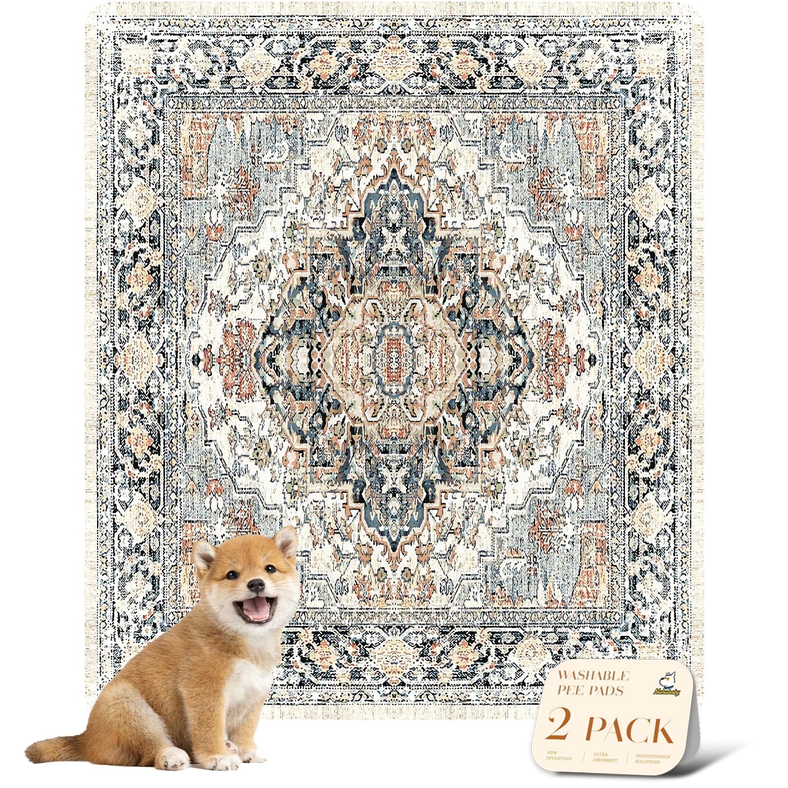 nunubaby tapis face avant beige multi protège et embellit la pièce