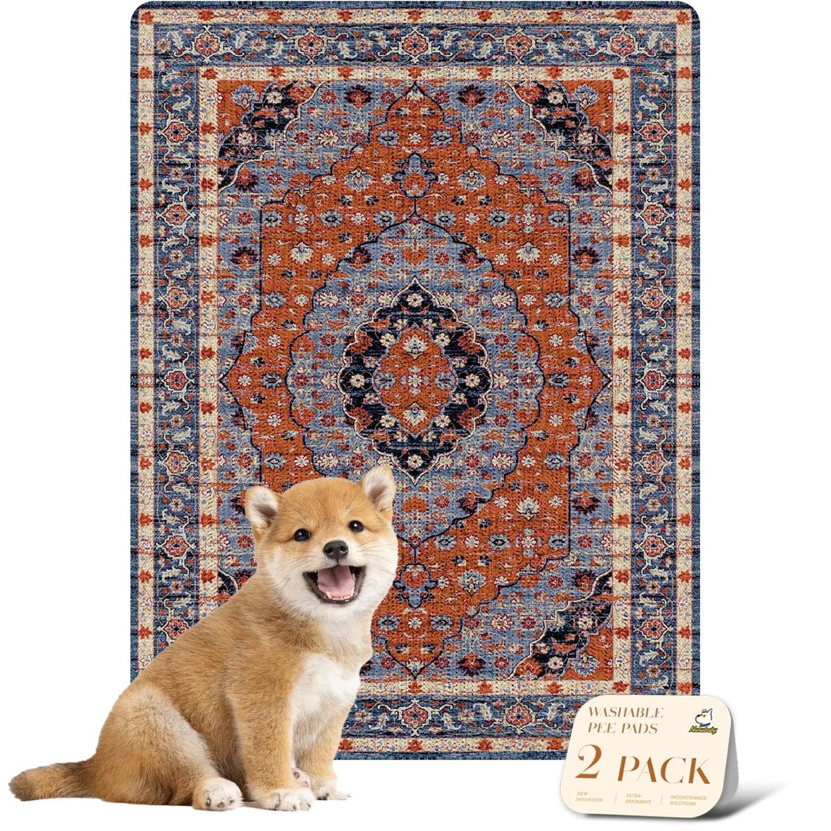 nunubaby vue avant du tapis rouge fleurs protégeant le sol