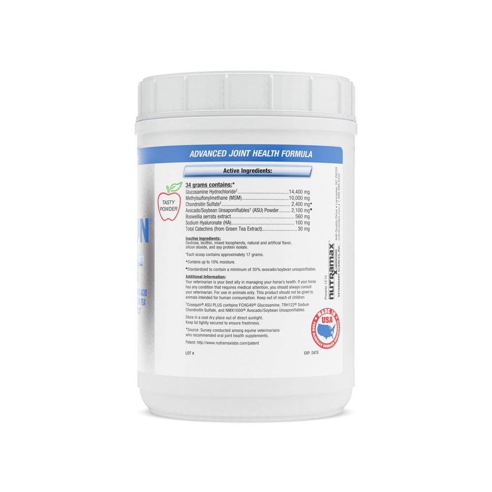 Nutramax Cosequin ASU Plus poudre texture fine facilitant le mélange aux aliments