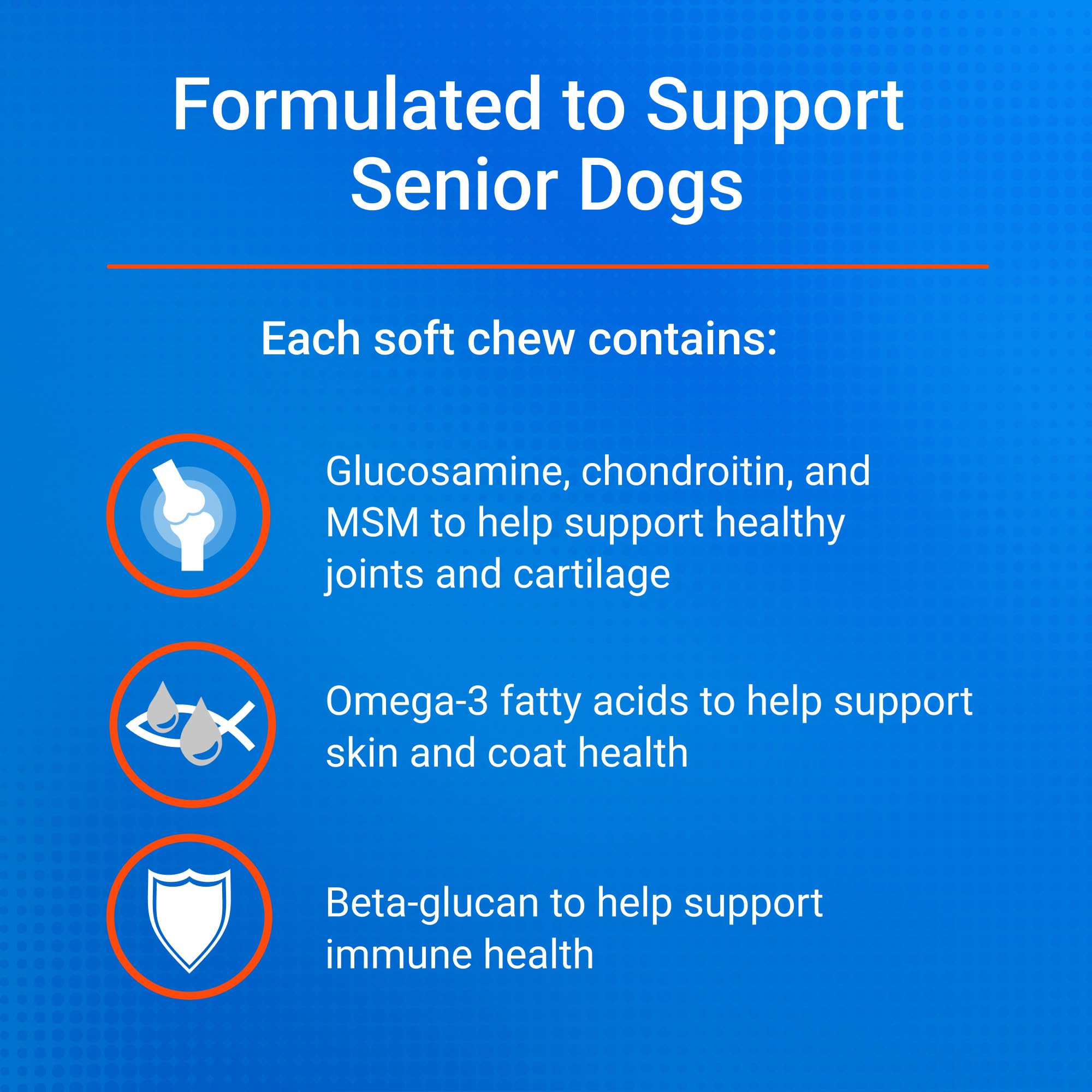 Nutramax Cosequin chien mange la friandise pour administration quotidienne aisée