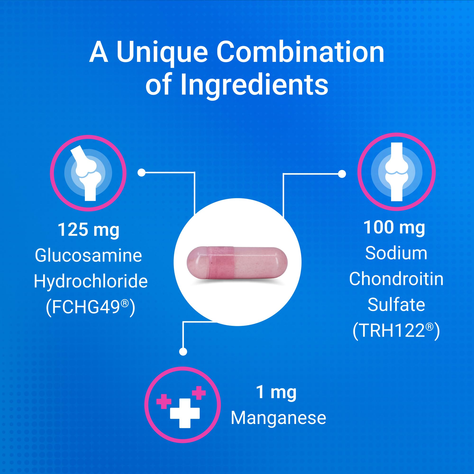 Comparaison de taille d’une gélule Nutramax Cosequin pour dosage simple