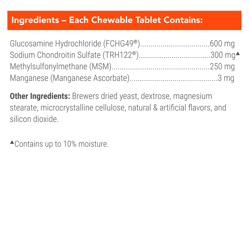 Nutramax Cosequin étiquette nutritionnelle, transparence et contrôle qualité