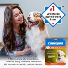 Nutramax Cosequin comparaison de taille d’un chew à une main pour repère visuel
