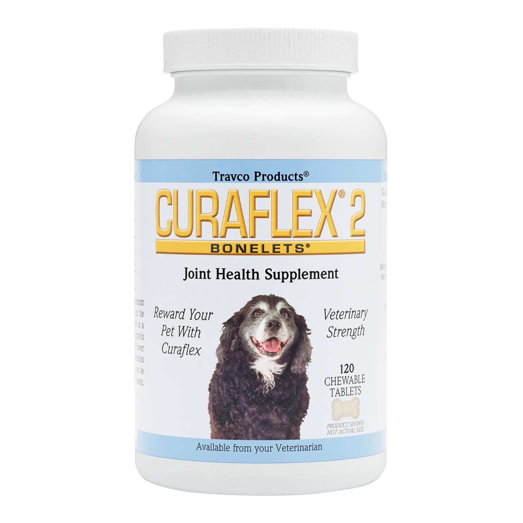 Nutramax Curaflex emballage avant montrant le pot et la quantité, facilite le choix