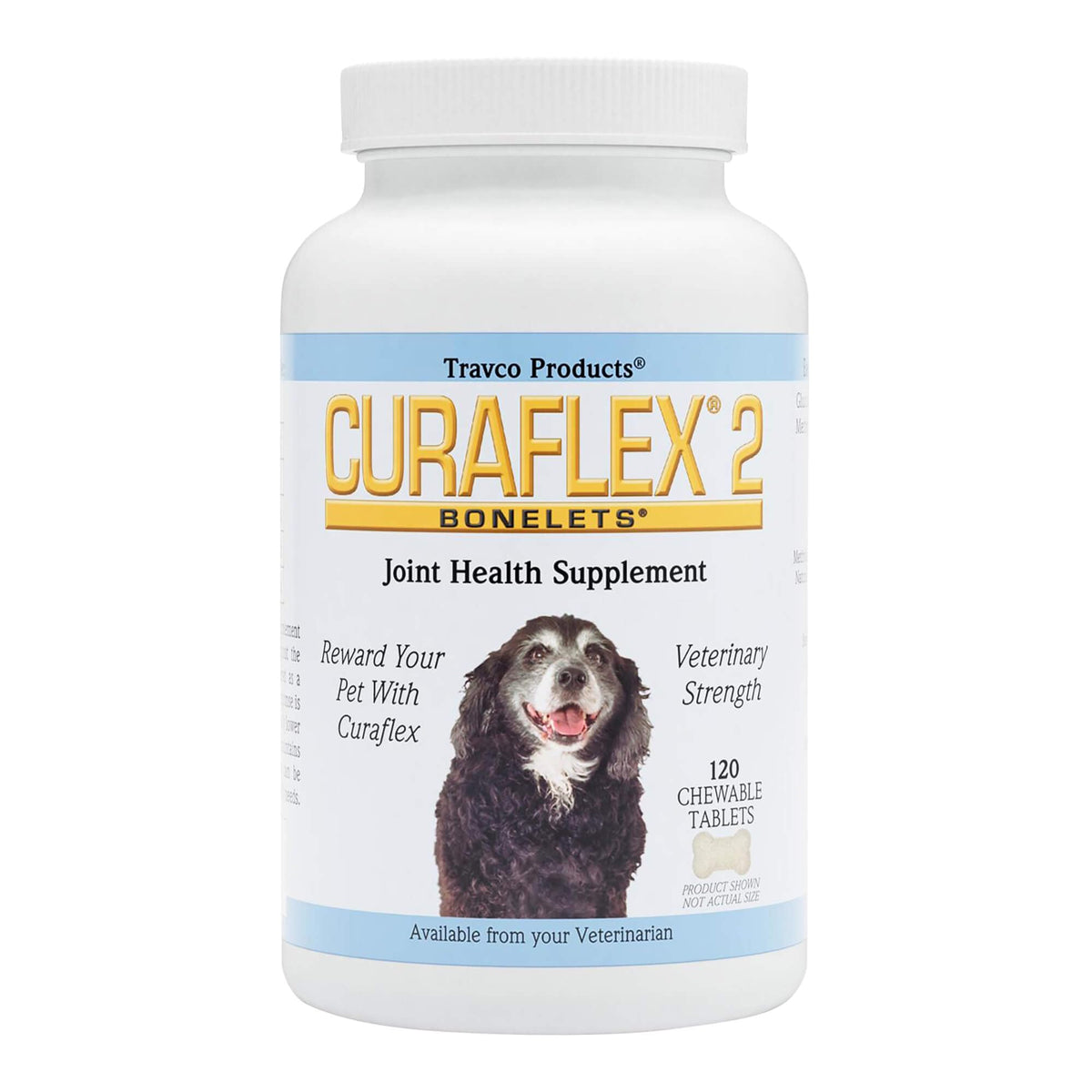 Nutramax Curaflex emballage avant montrant le pot et la quantité, facilite le choix