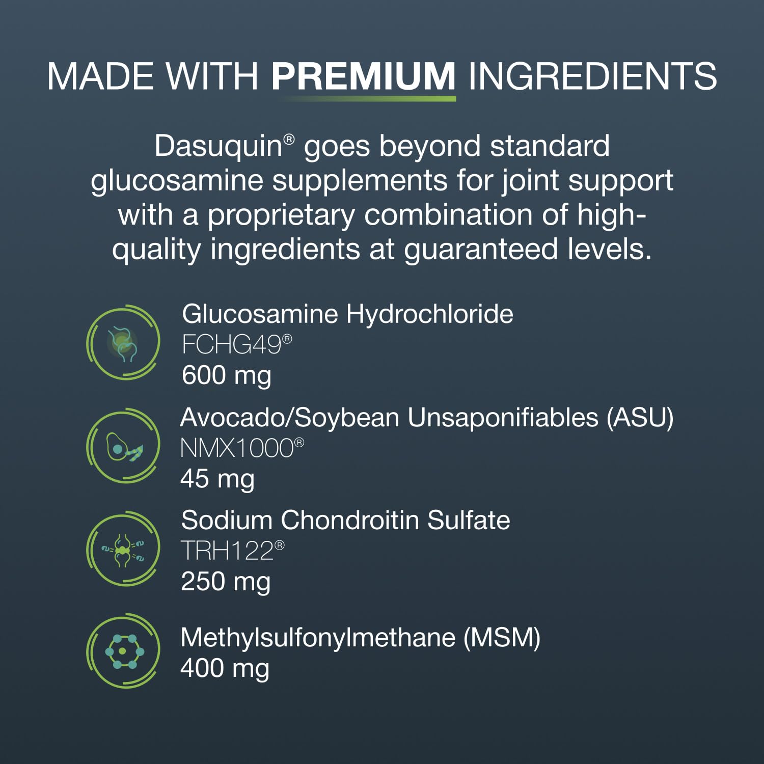 Nutramax Dasuquin MSM friandise donnée à un chien pour administration quotidienne