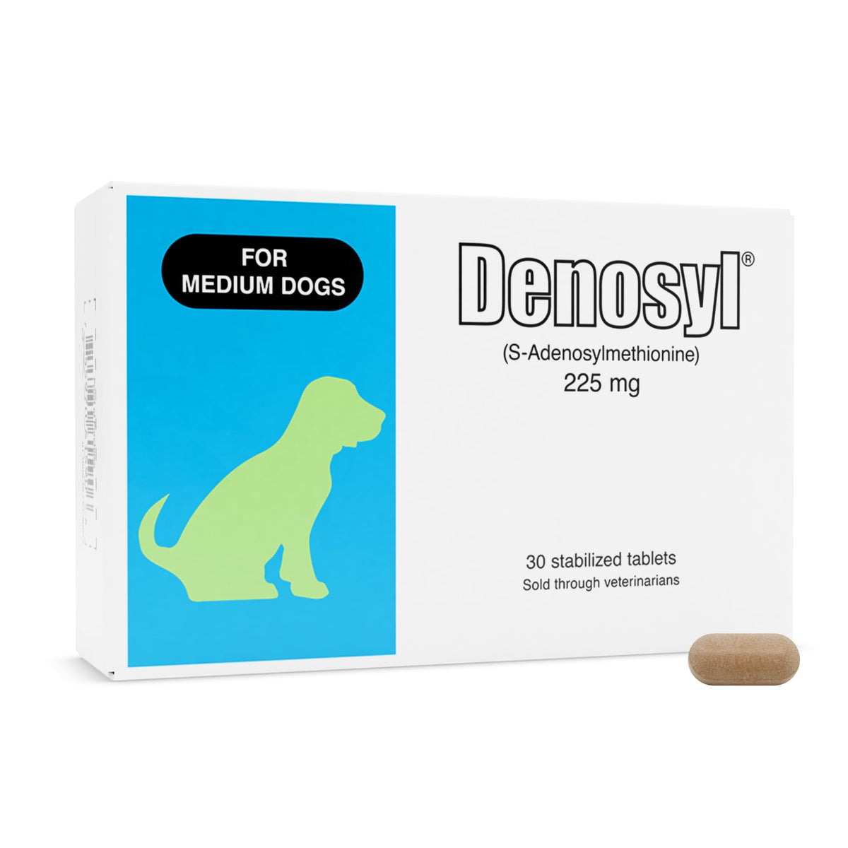 Nutramax Denosyl emballage recto montrant la marque et l’usage pour le foie