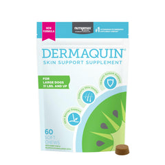 Nutramax Dermaquin image de l'emballage avant montrant sécurité et qualité