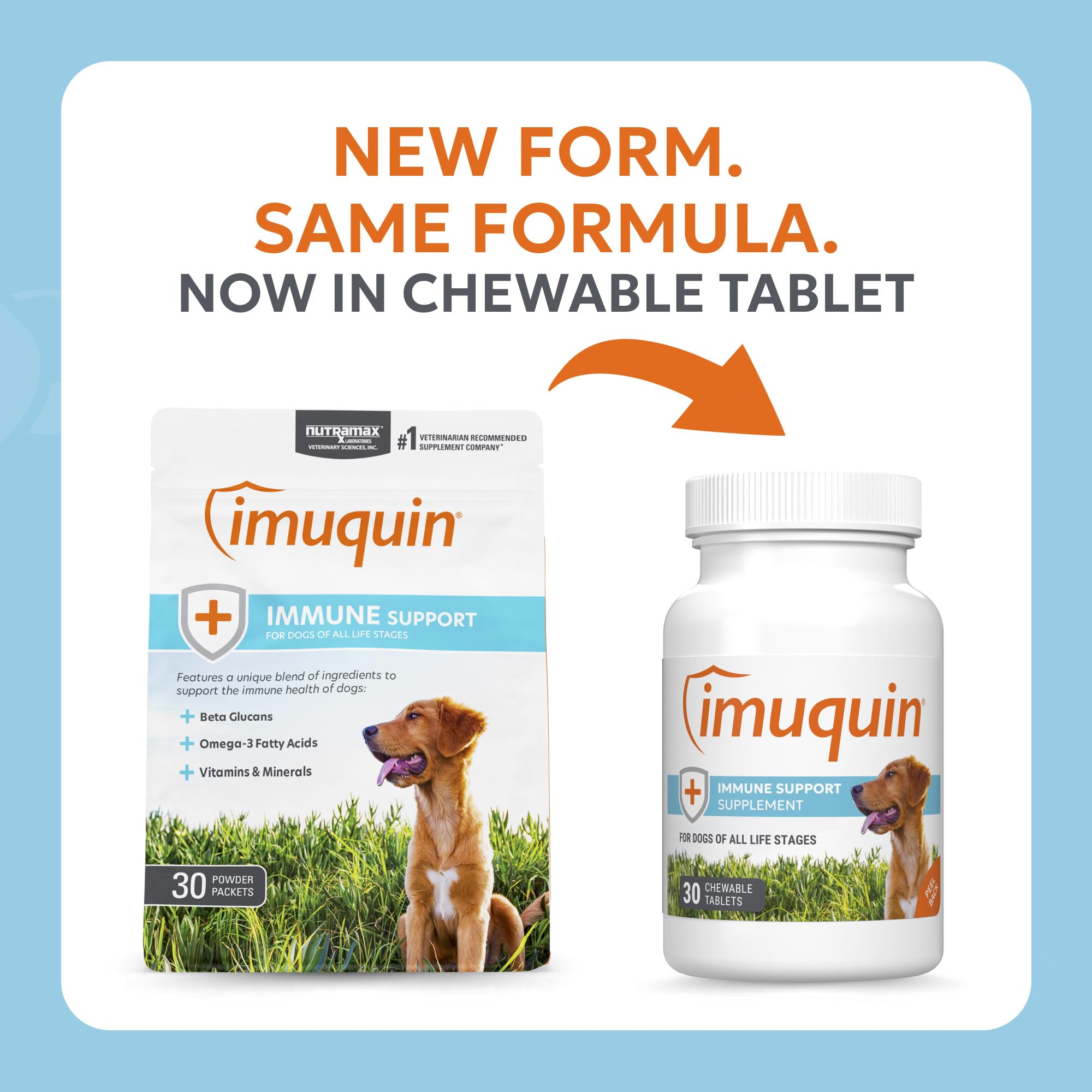 Nutramax Imuquin étiquette nutritionnelle, transparence des ingrédients