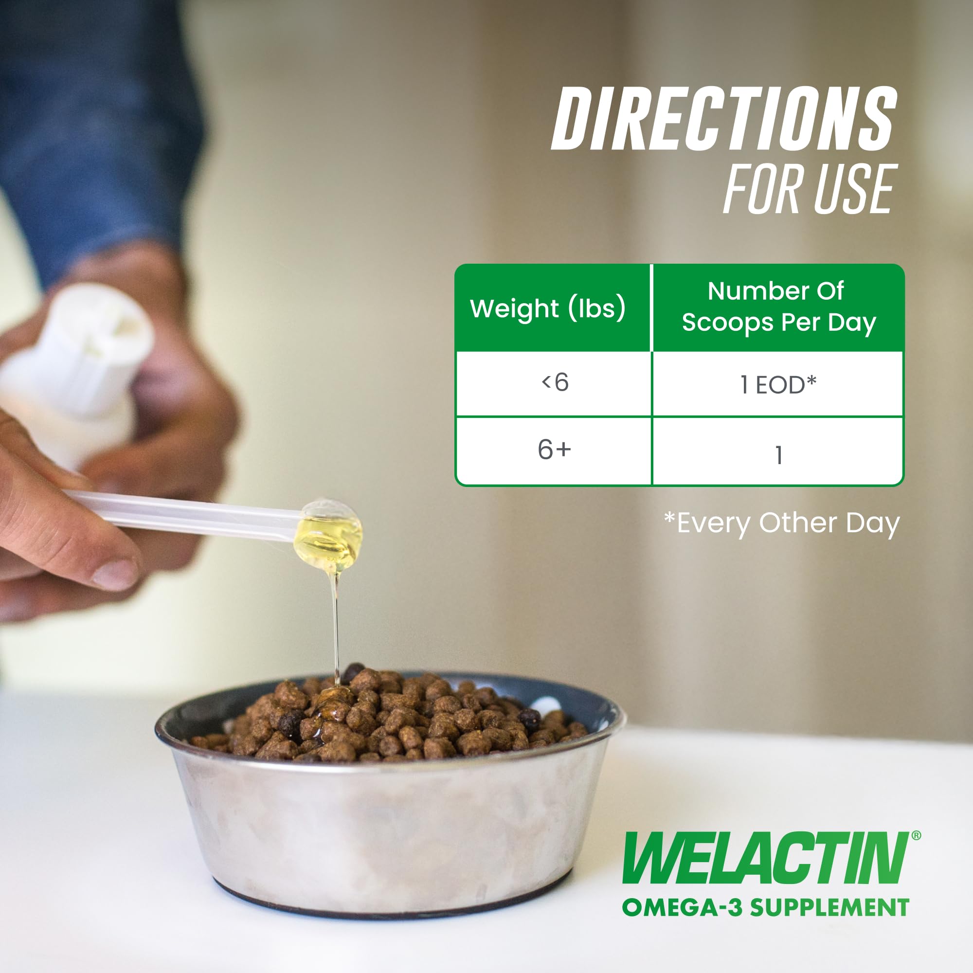 Nutramax Welactin scène de vie avec chat au pelage soyeux et bénéfice visible