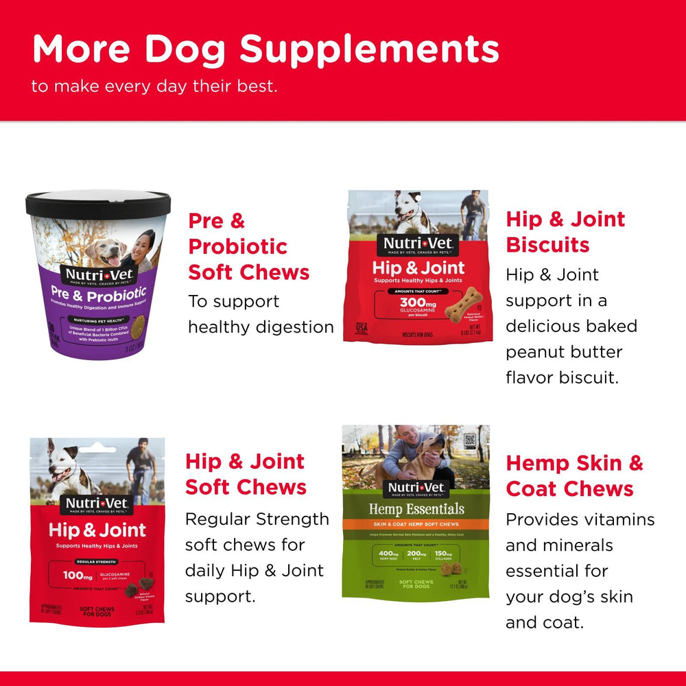 Nutri-Vet grand chien en promenade, reflète soutien de mobilité