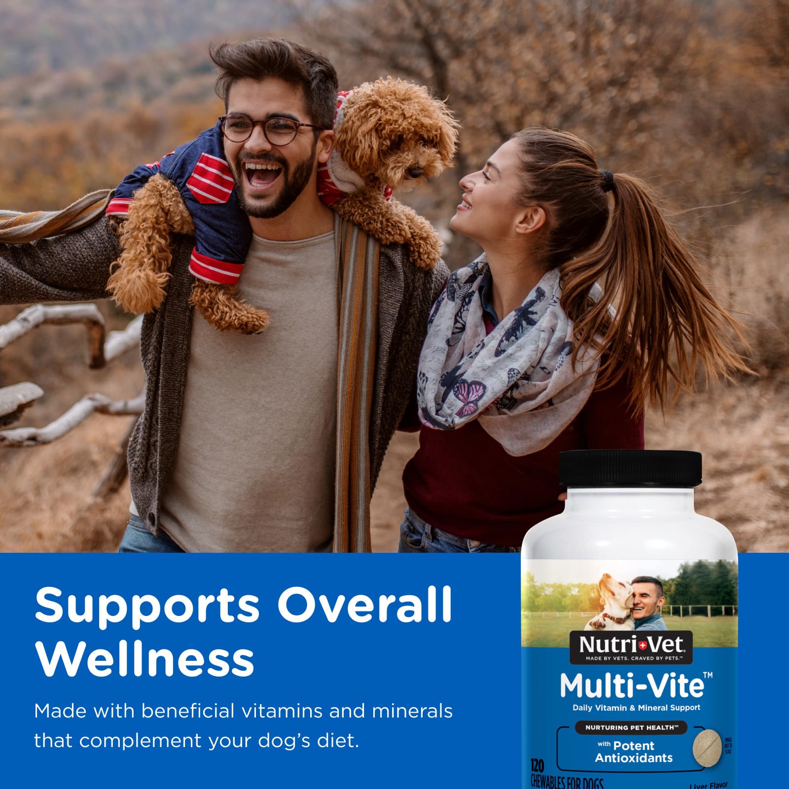 Nutri-Vet comprimé gros plan illustrant forme masticable appétente