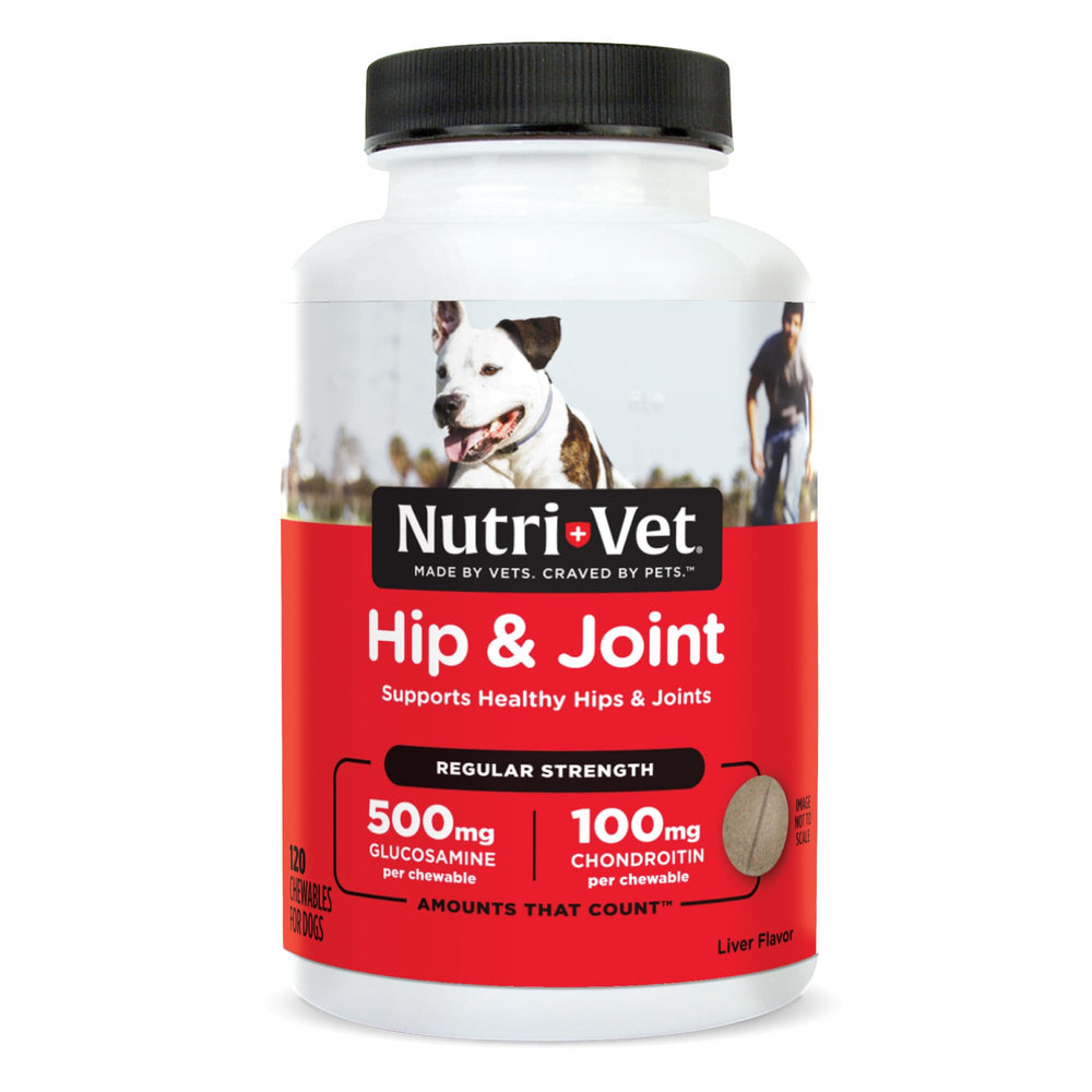 Nutri-Vet emballage avant montrant 120 comprimés, garantit confiance
