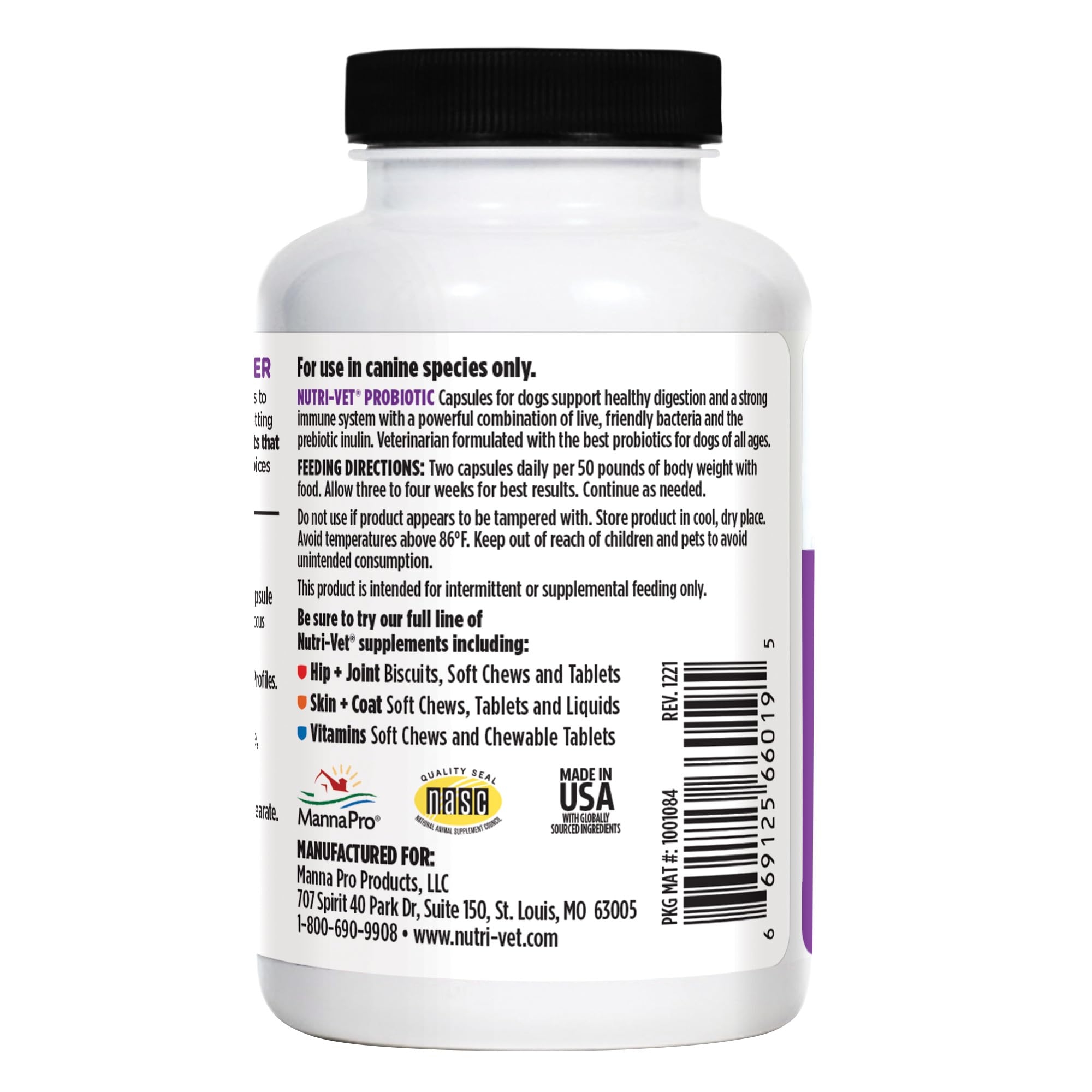 Nutri-Vet étiquette zoom montrant informations nutritionnelles claires