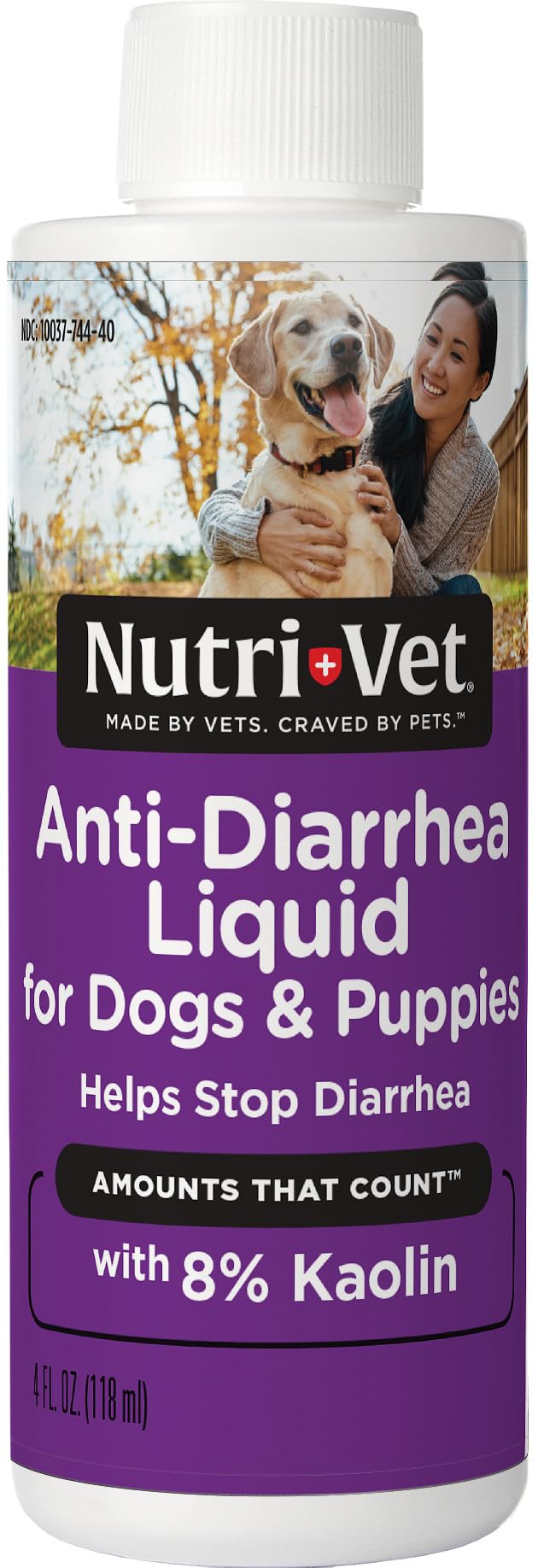 Nutri-Vet flacon avant montrant l'étiquette claire pour action digestive