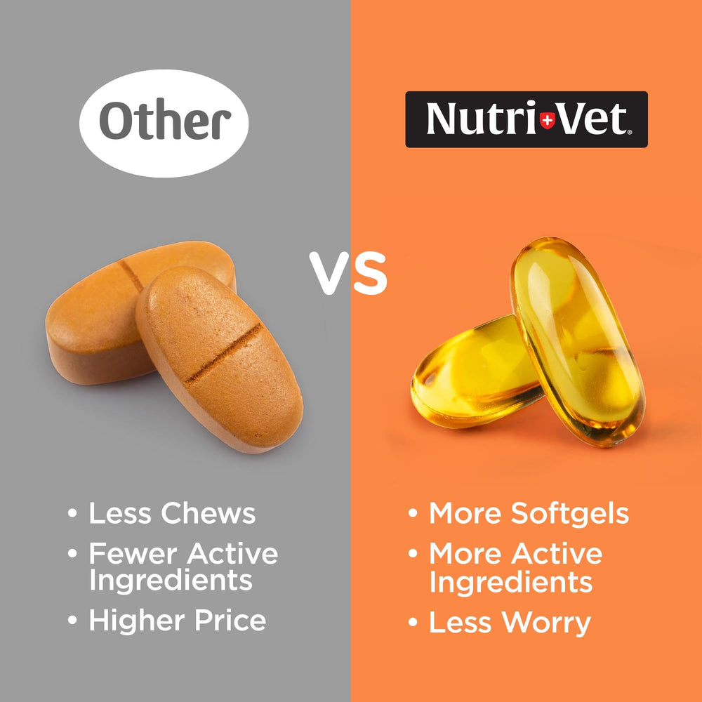 Nutri‑Vet gélule dans la main illustrant petite taille et prise aisée