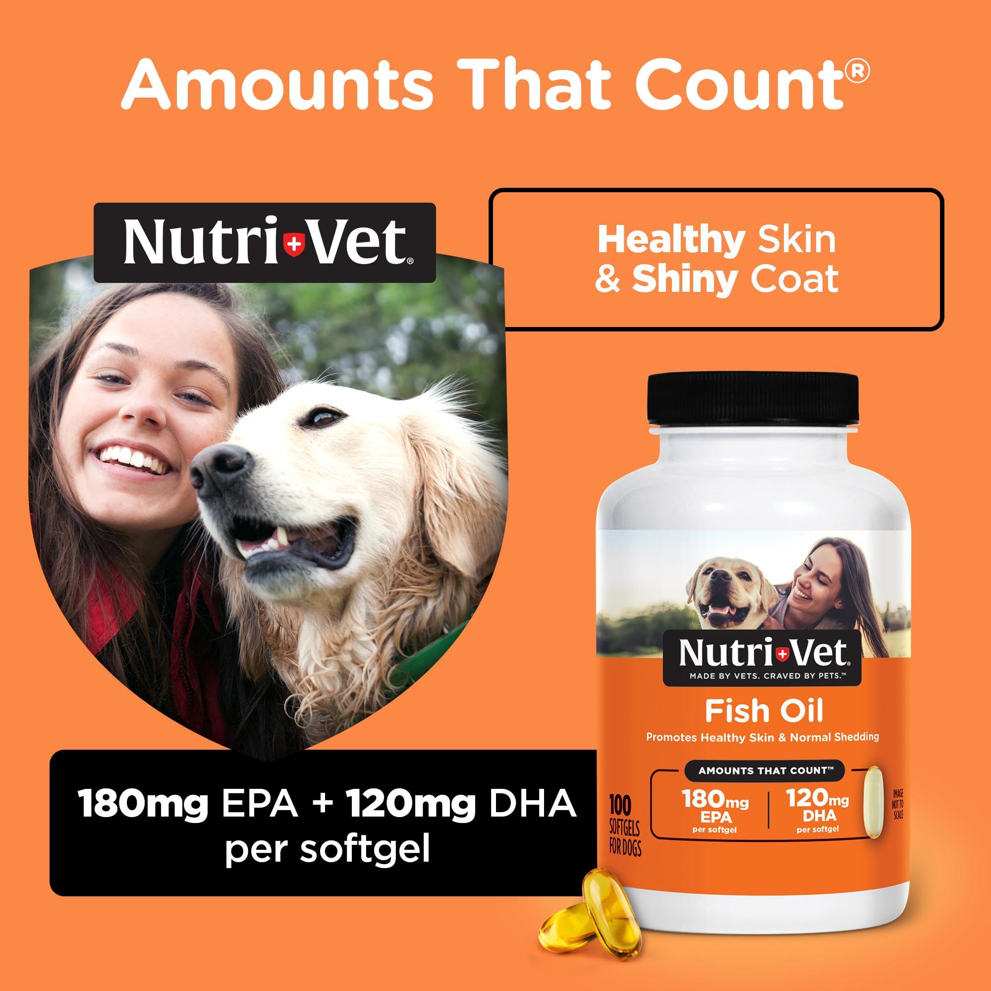 Nutri‑Vet gros plan gélule montrant texture brillante et facilité d'administration