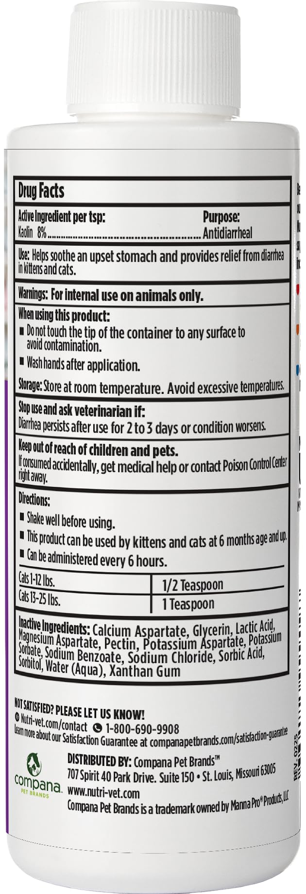 Nutri-Vet vue de profil du packaging soulignant qualité vétérinaire