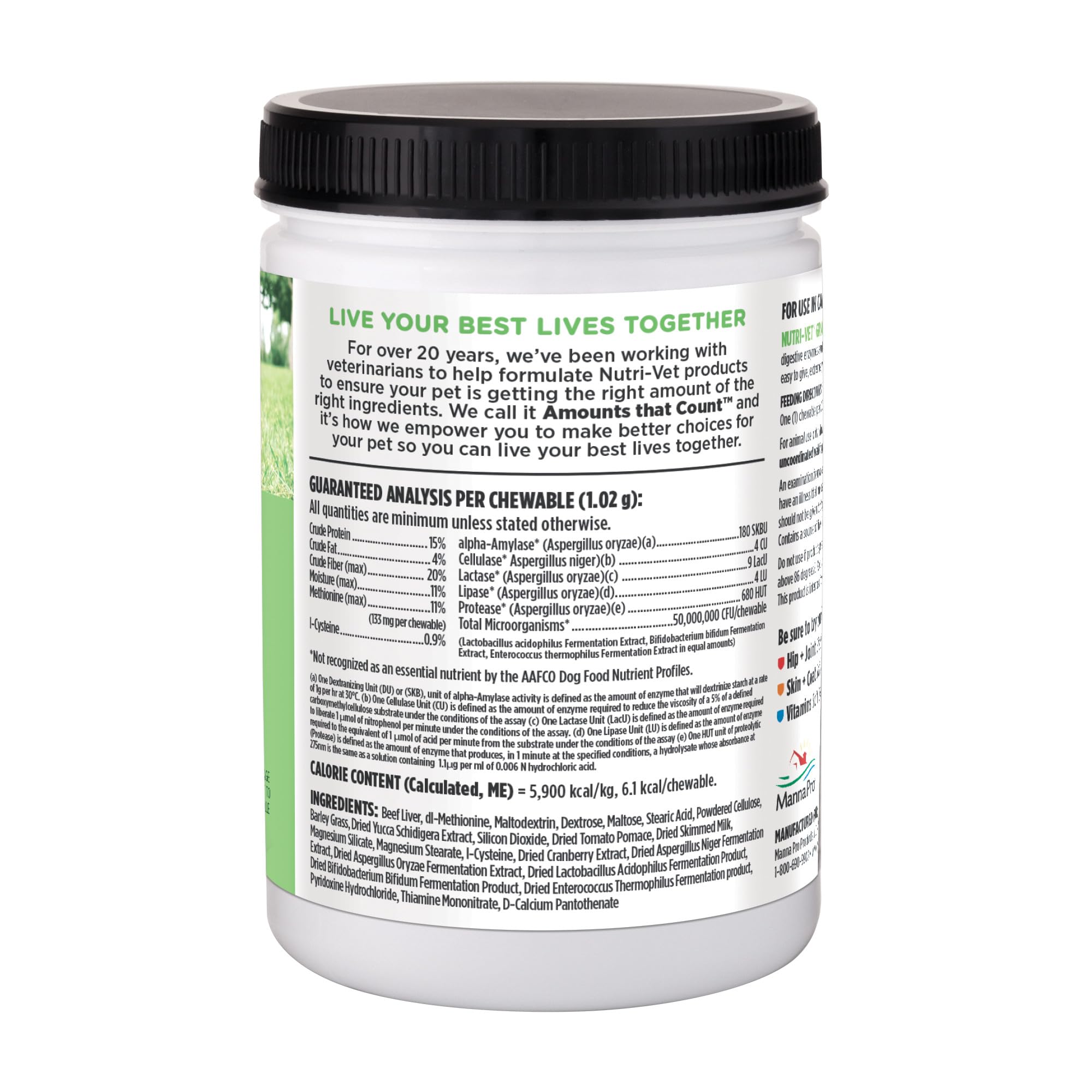 Nutri-Vet en contexte jardin montrant pelouse verte et quotidien familial