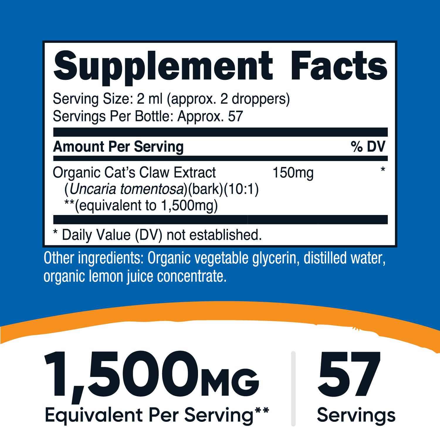 Nutricost gros plan étiquette précisant certifié USDA Organic et ingrédients