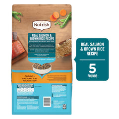 Nutrish arrière du paquet affichant composition et garanties qualité