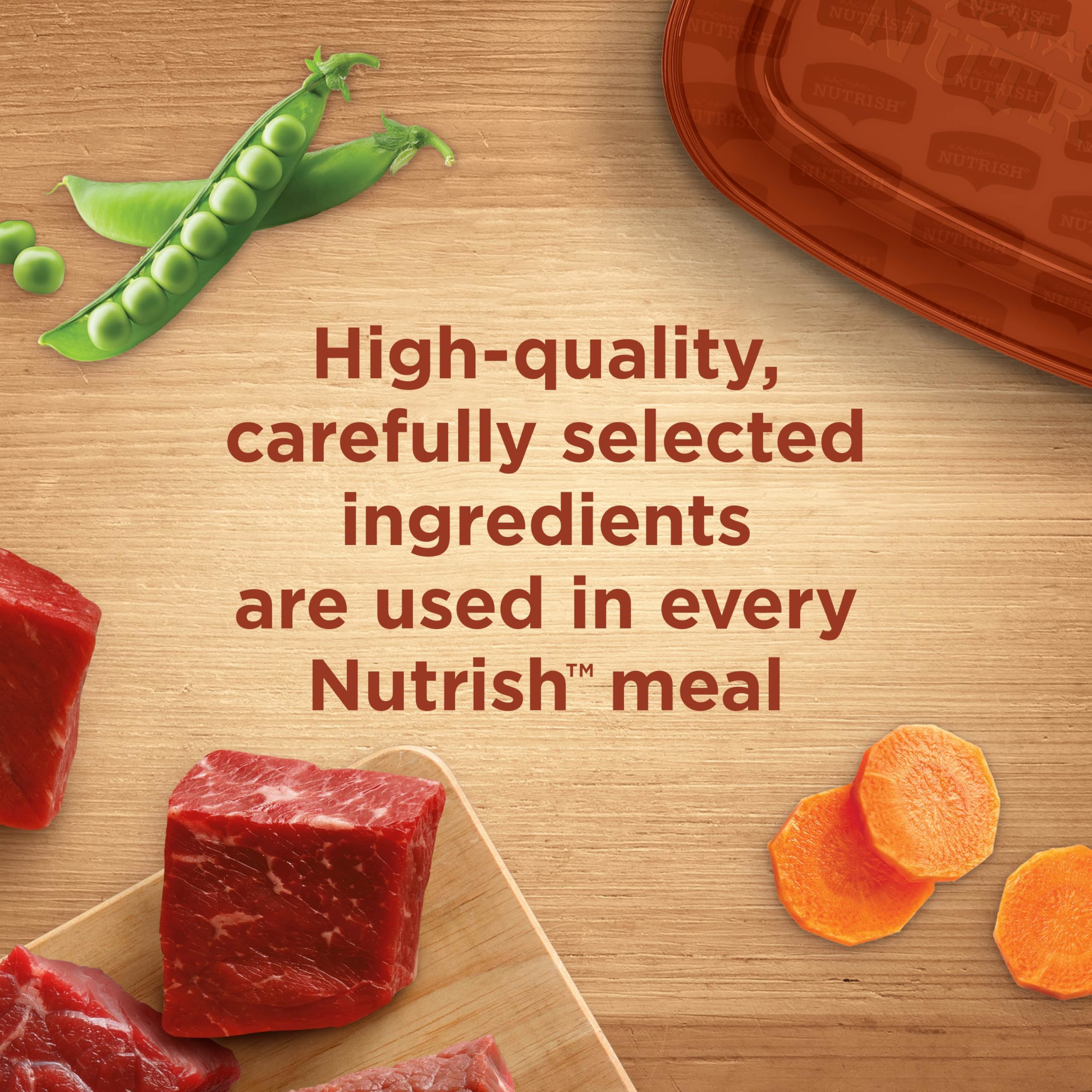 Nutrish étiquette ingrédients liste simple sans gluten visible