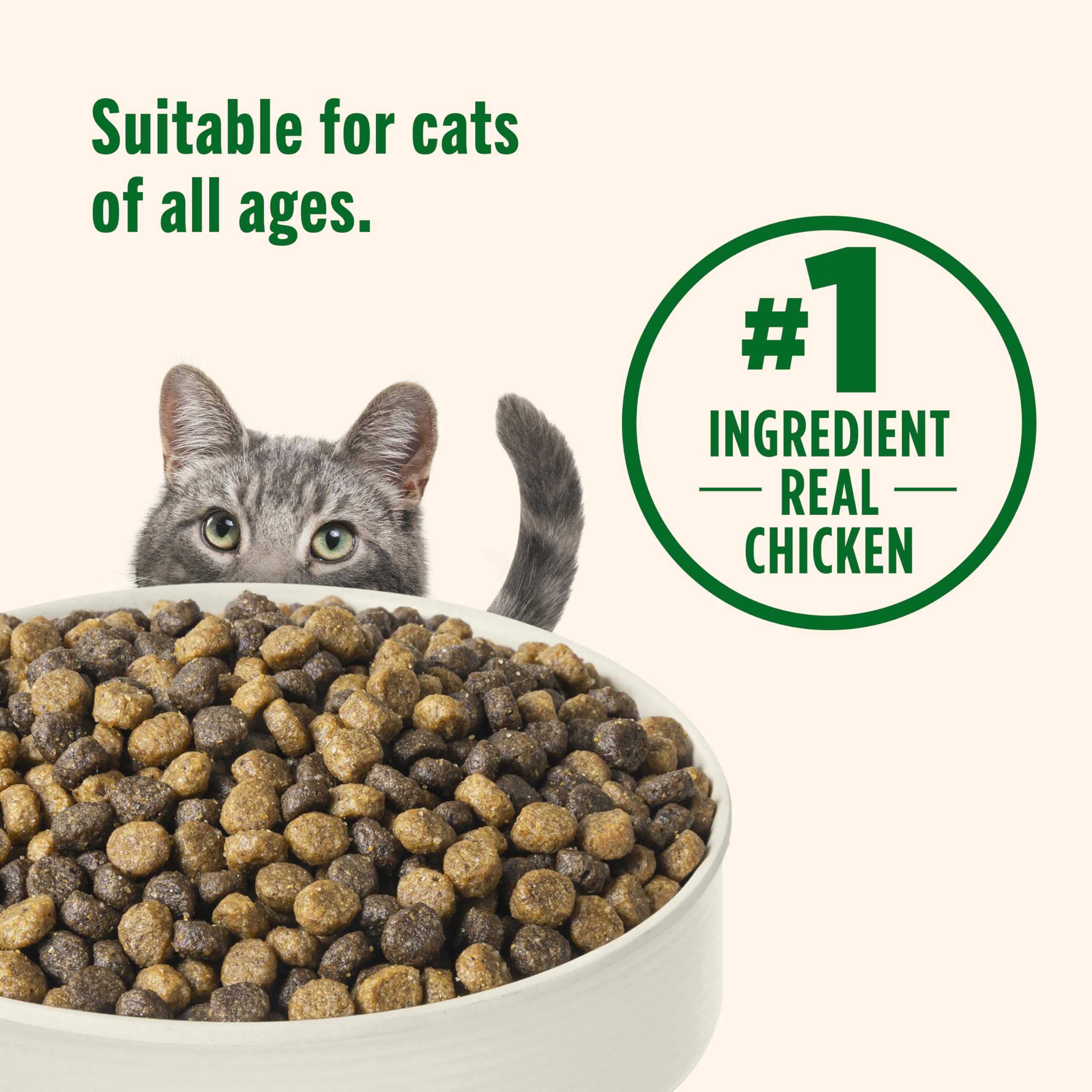 Nutrish étiquette ingrédients listant poulet en premier avantage clair