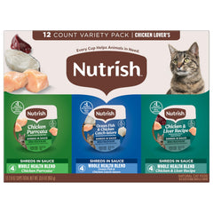 nutrish emballage avant du lot montrant variété et bénéfice pratique