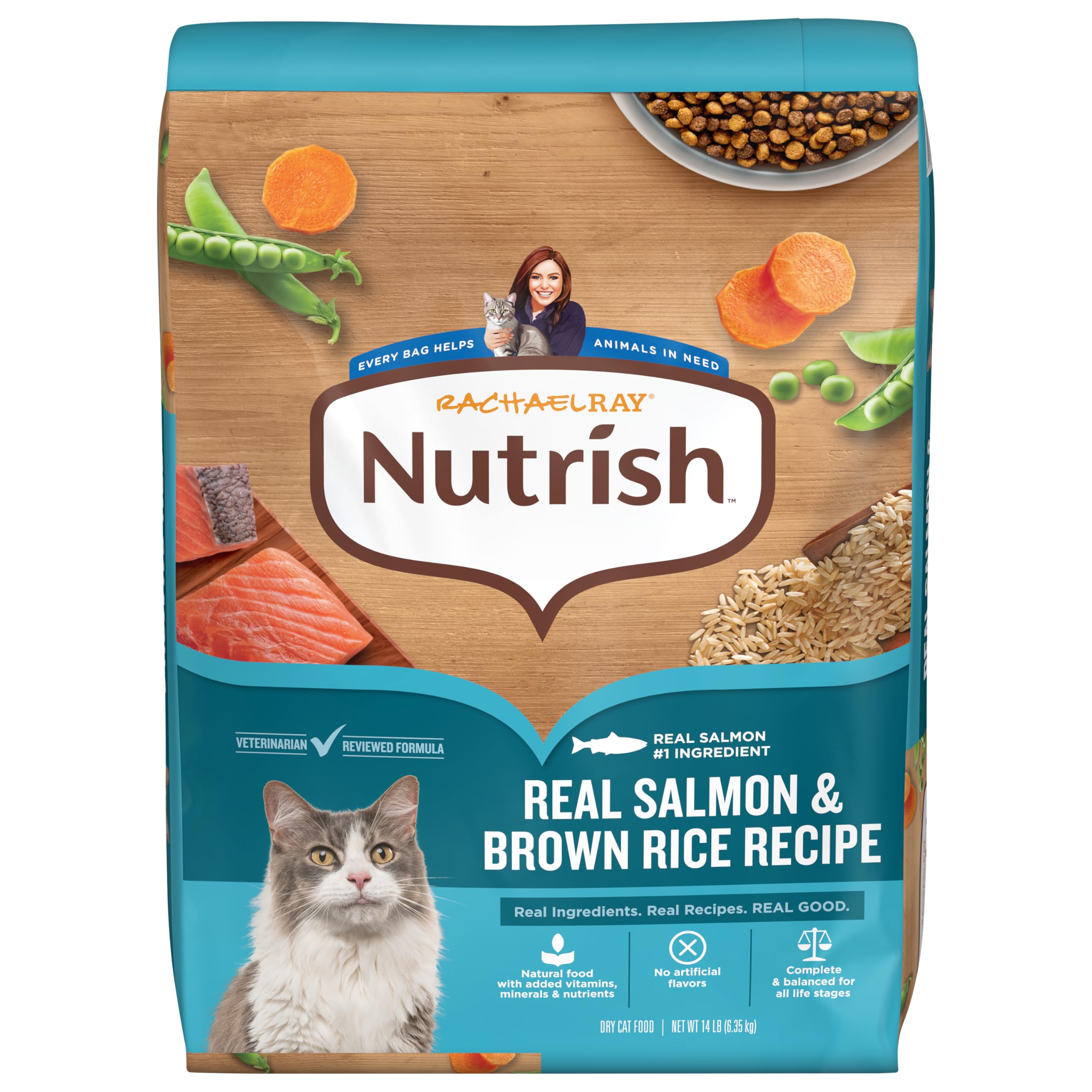 Nutrish sac 14 lb devant montrant l'emballage et l'information