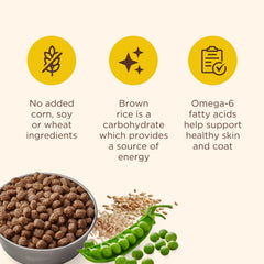 Nutrish sachet ouvert montrant l'aspect des croquettes pour vérification visuelle
