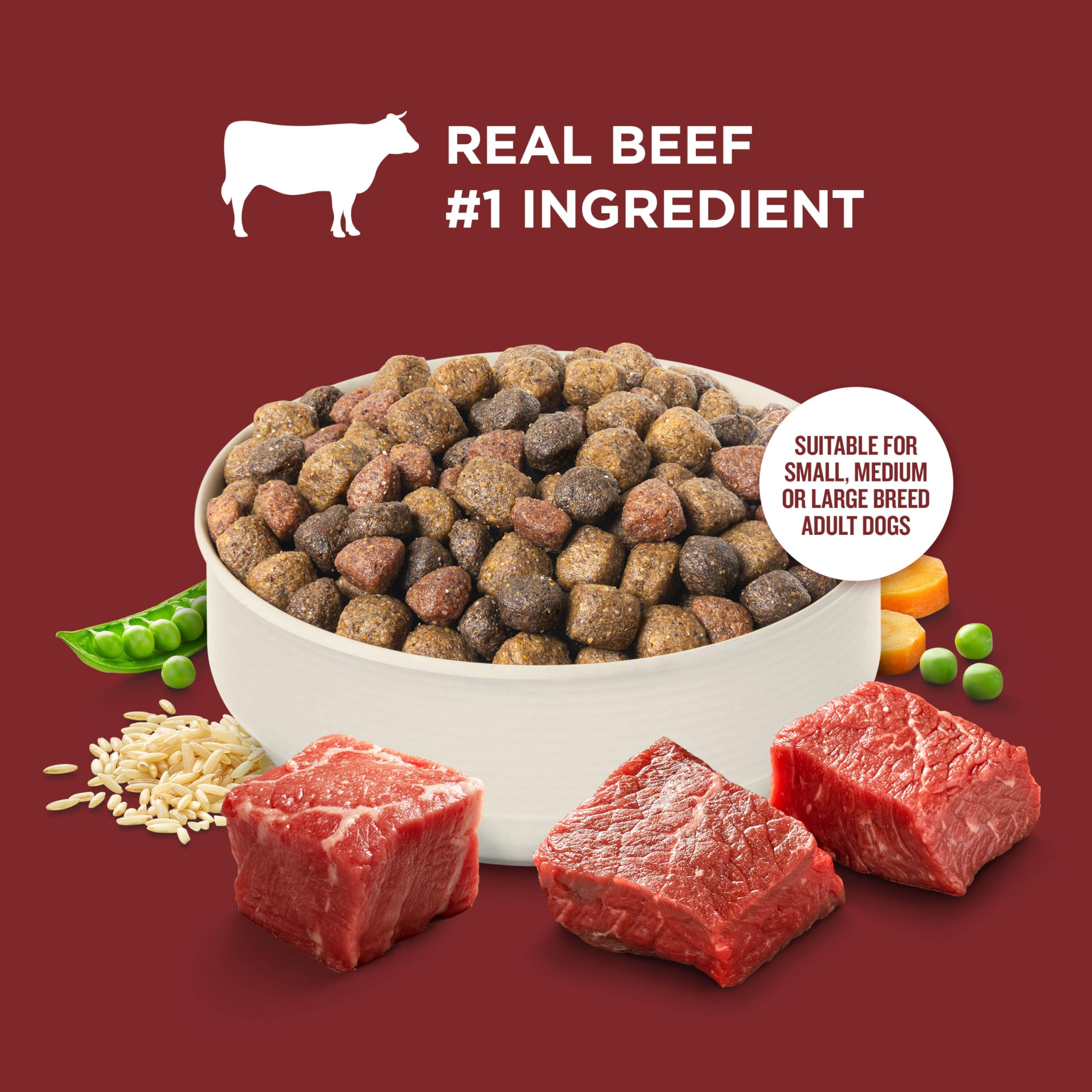 Nutrish détail kibble visible pour apprécier forme et croquant