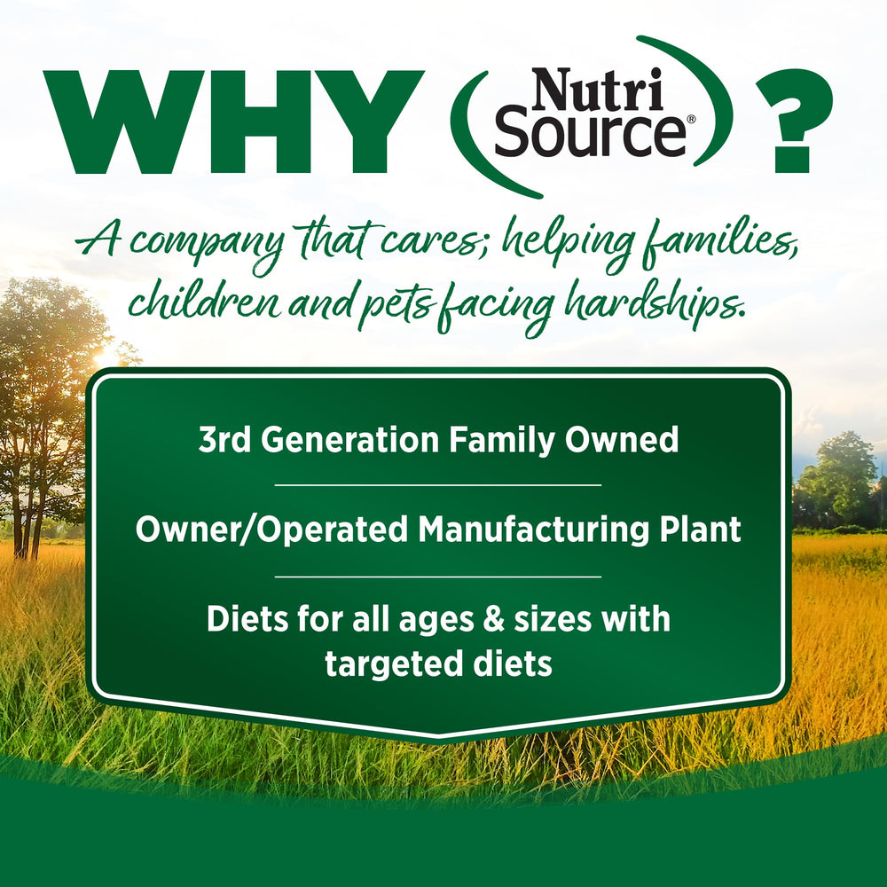 NutriSource croquette dans une main illustration de taille et portion pratique