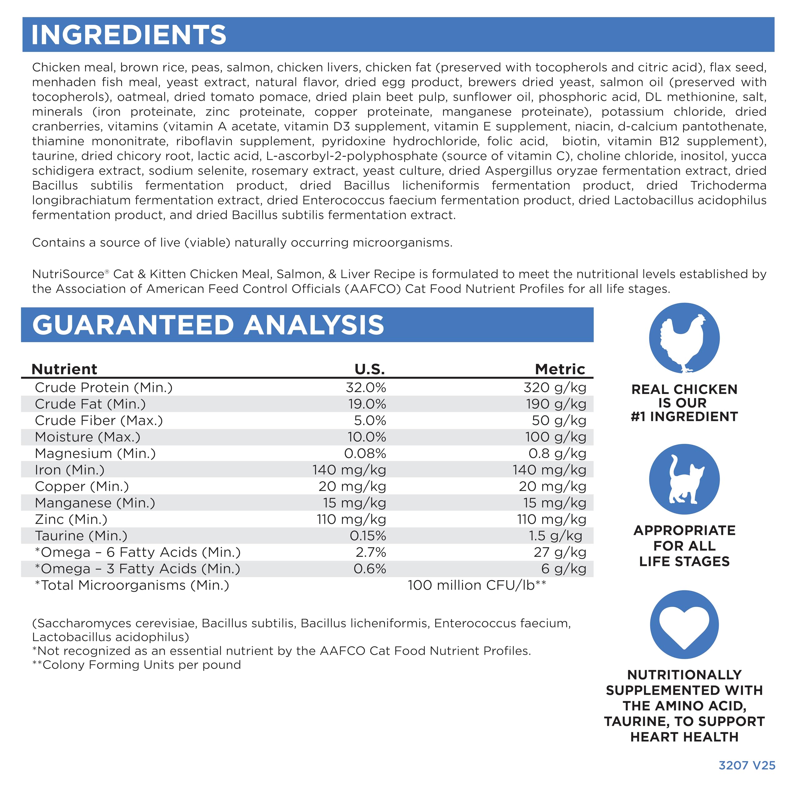 NutriSource emballage dos avec informations nutritionnelles pour transparence et choix éclairé