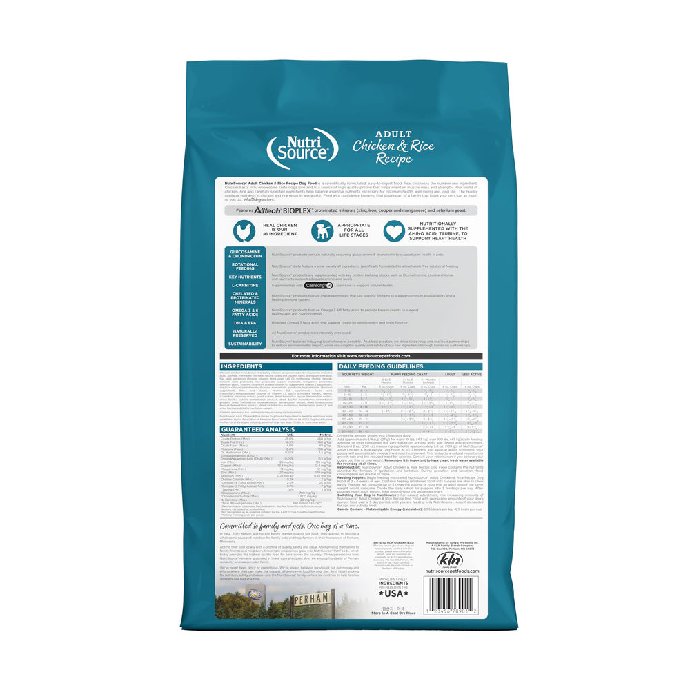 NutriSource gros plan croquette et texture, favorise digestion et acceptation