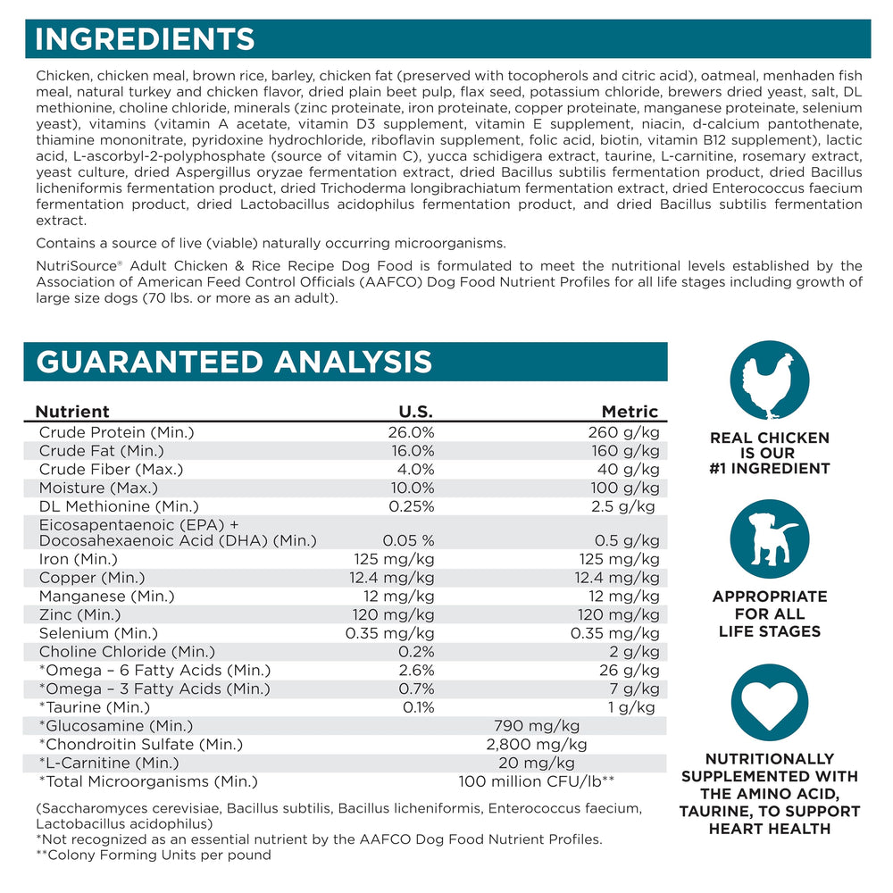 NutriSource chien actif en extérieur après repas, soutien performance et pelage