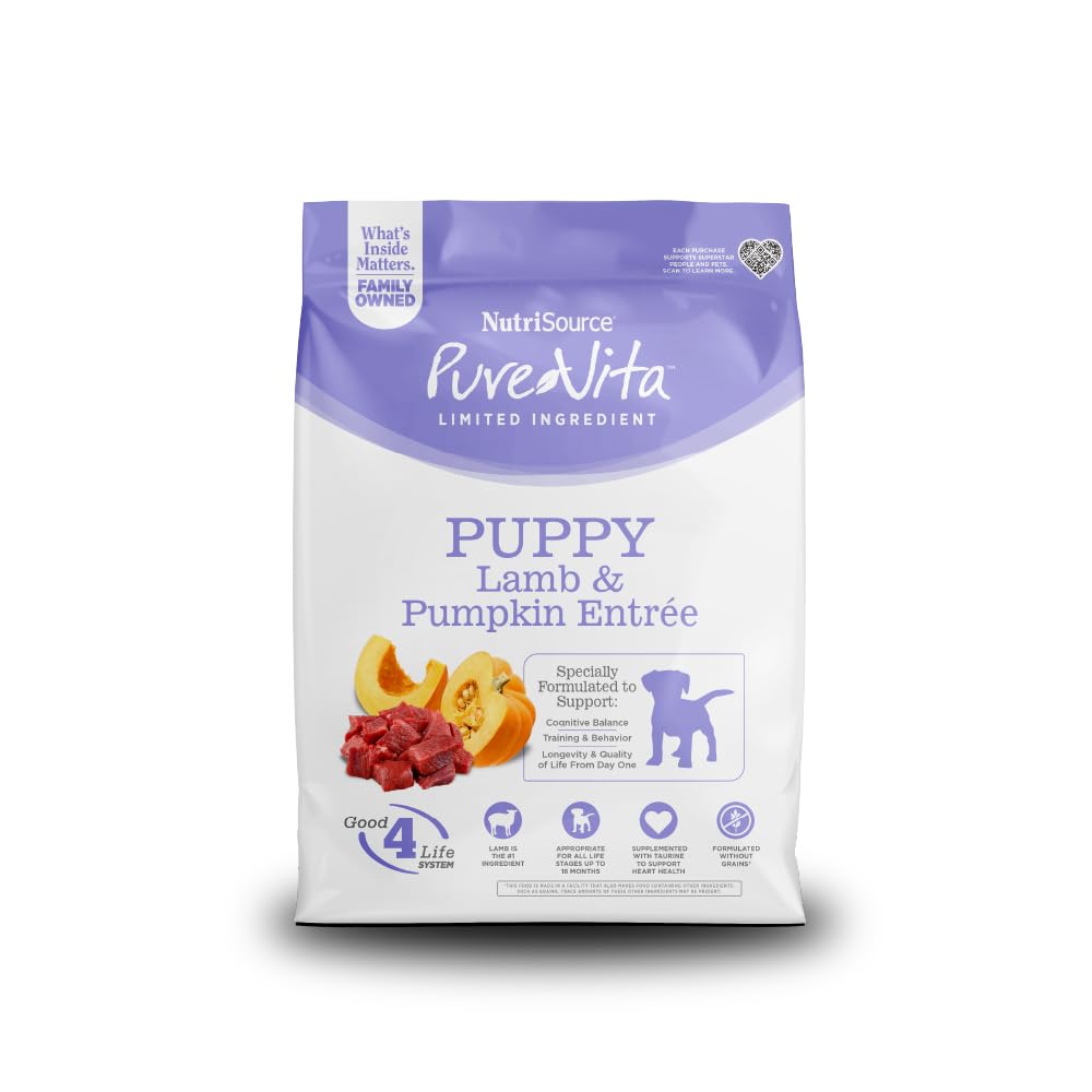 NutriSource sac PureVita avant offrant ingrédients limités et choix sain