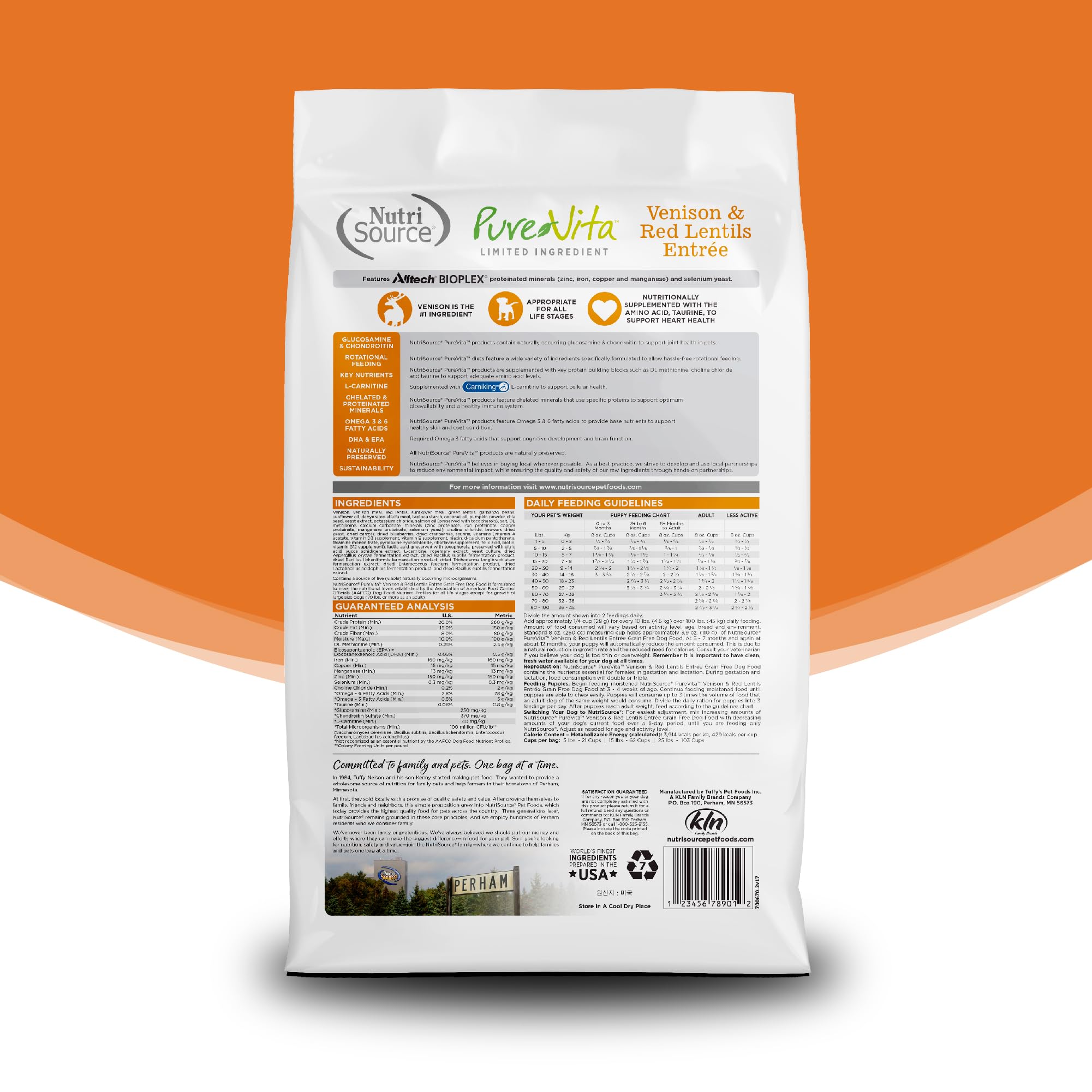NutriSource venaison illustrée pour PureVita, mettant en avant la qualité protéique