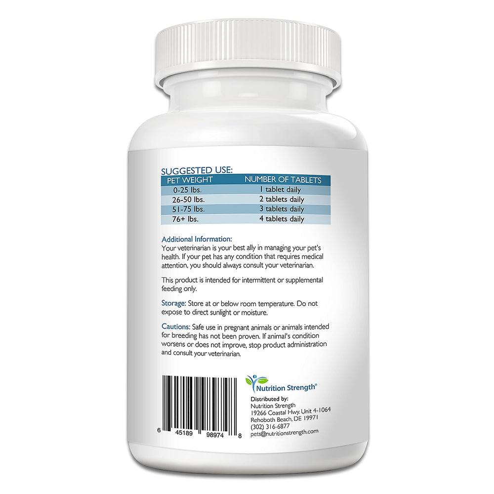Nutrition Strength comprimé gros plan illustrant la forme masticable et appétence
