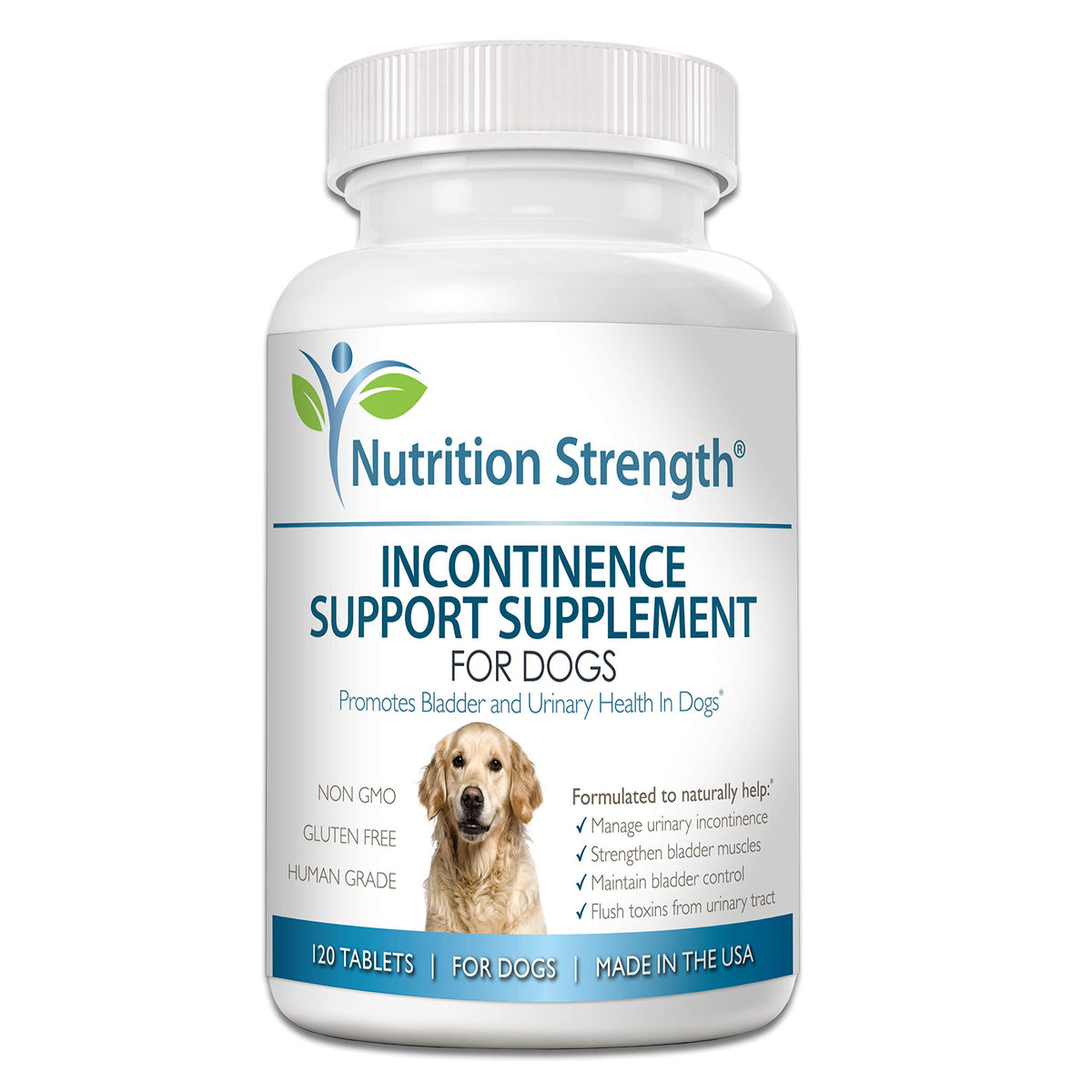 Nutrition Strength emballage avant montrant produit et facilité d'utilisation