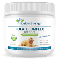 Nutrition Strength emballage frontal des soft chews montrant 120 friandises, facile à ranger