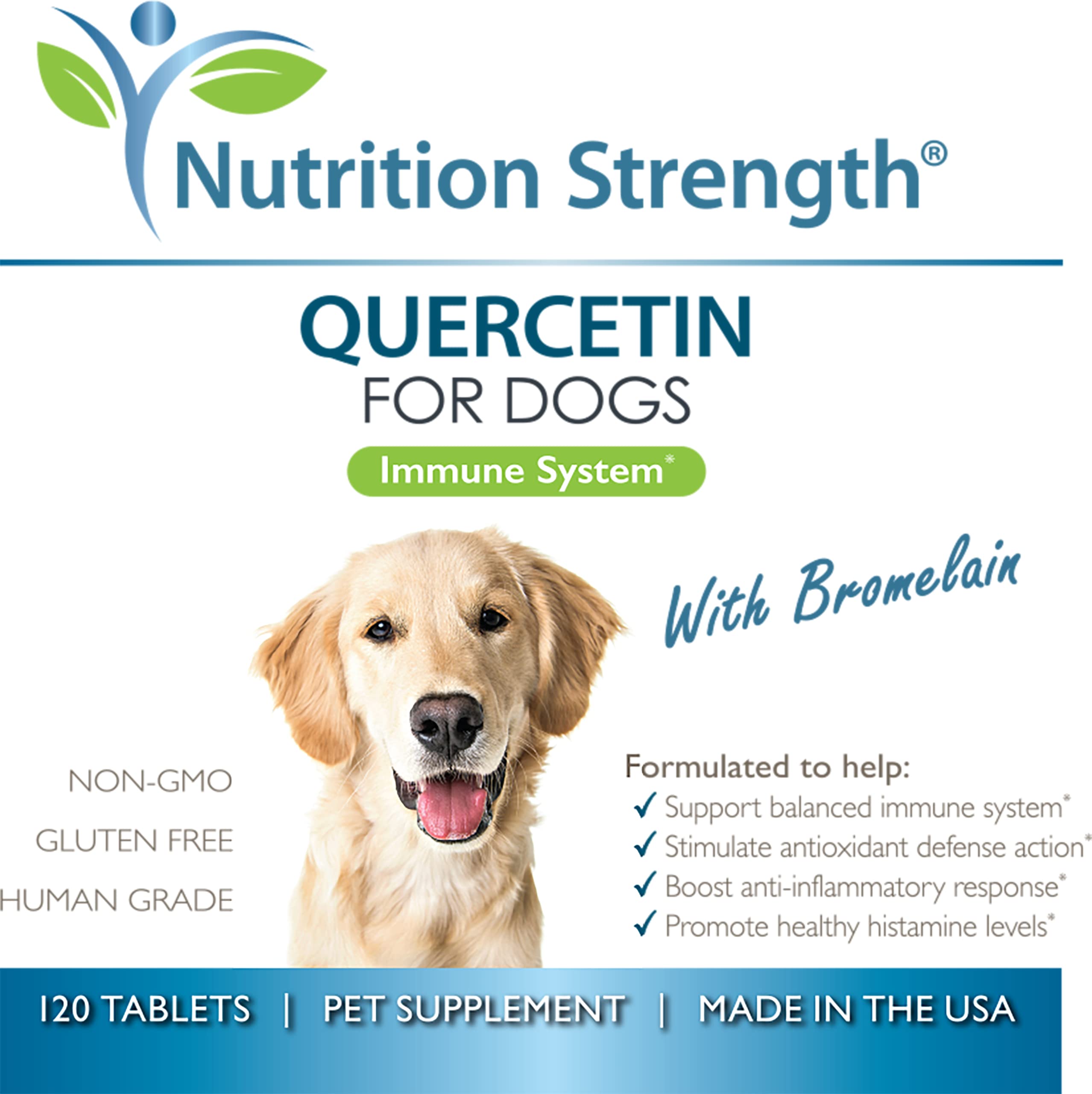 Nutrition Strength comprimé à côté d'un objet pour comparaison de taille