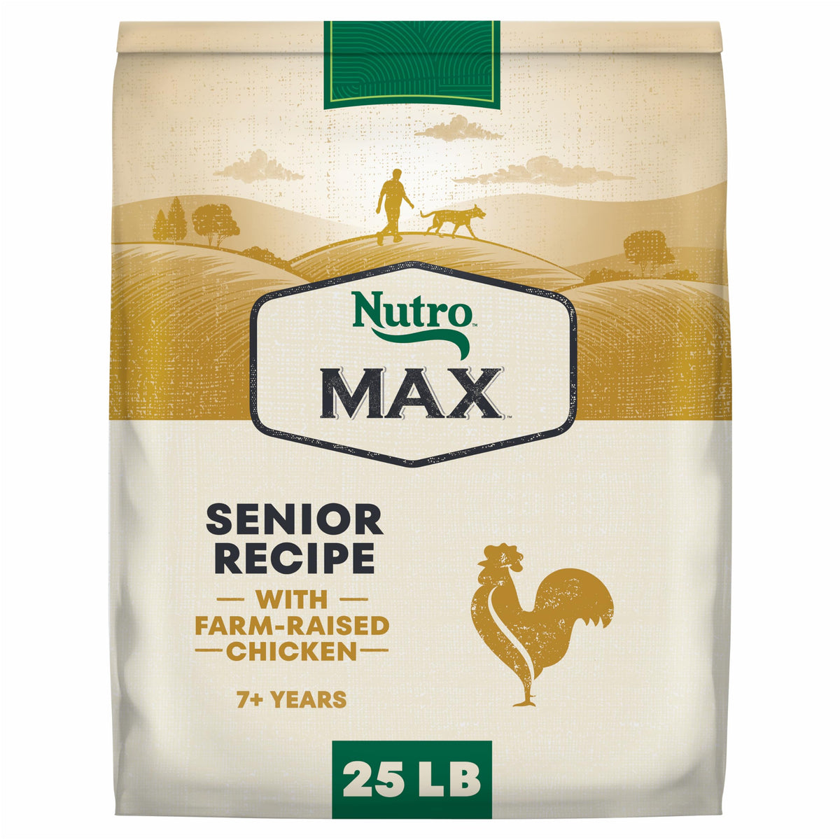Nutro emballage avant montrant la recette Senior et bénéfice nutritionnel