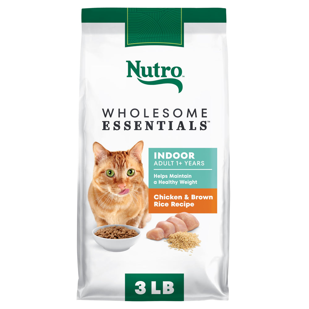 Nutro emballage avant poulet et riz montrant l'étiquette et l'avantage nutritionnel