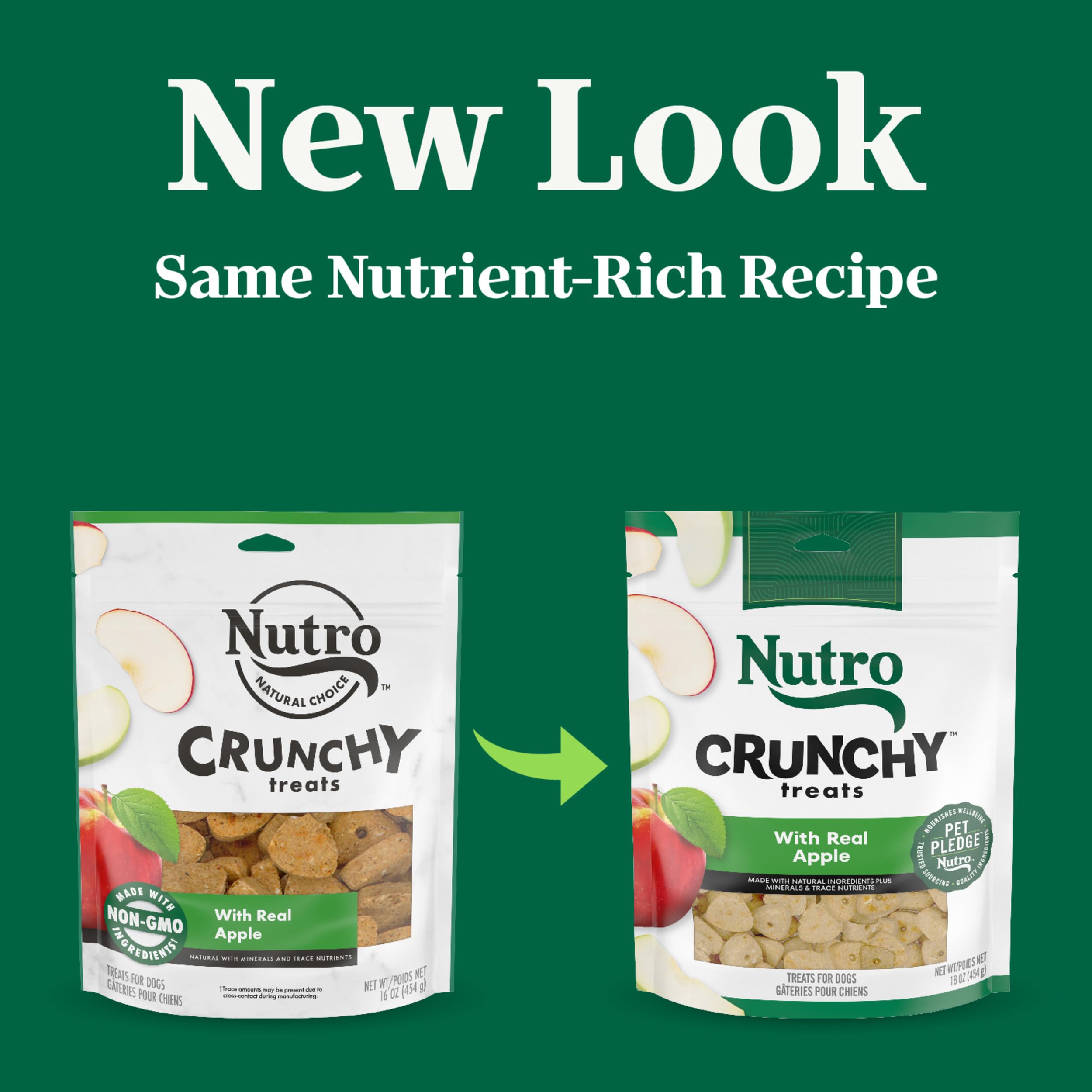 Gros plan sur la texture croquante Nutro Crunchy montrant la friandise et l'attrait pour le chien