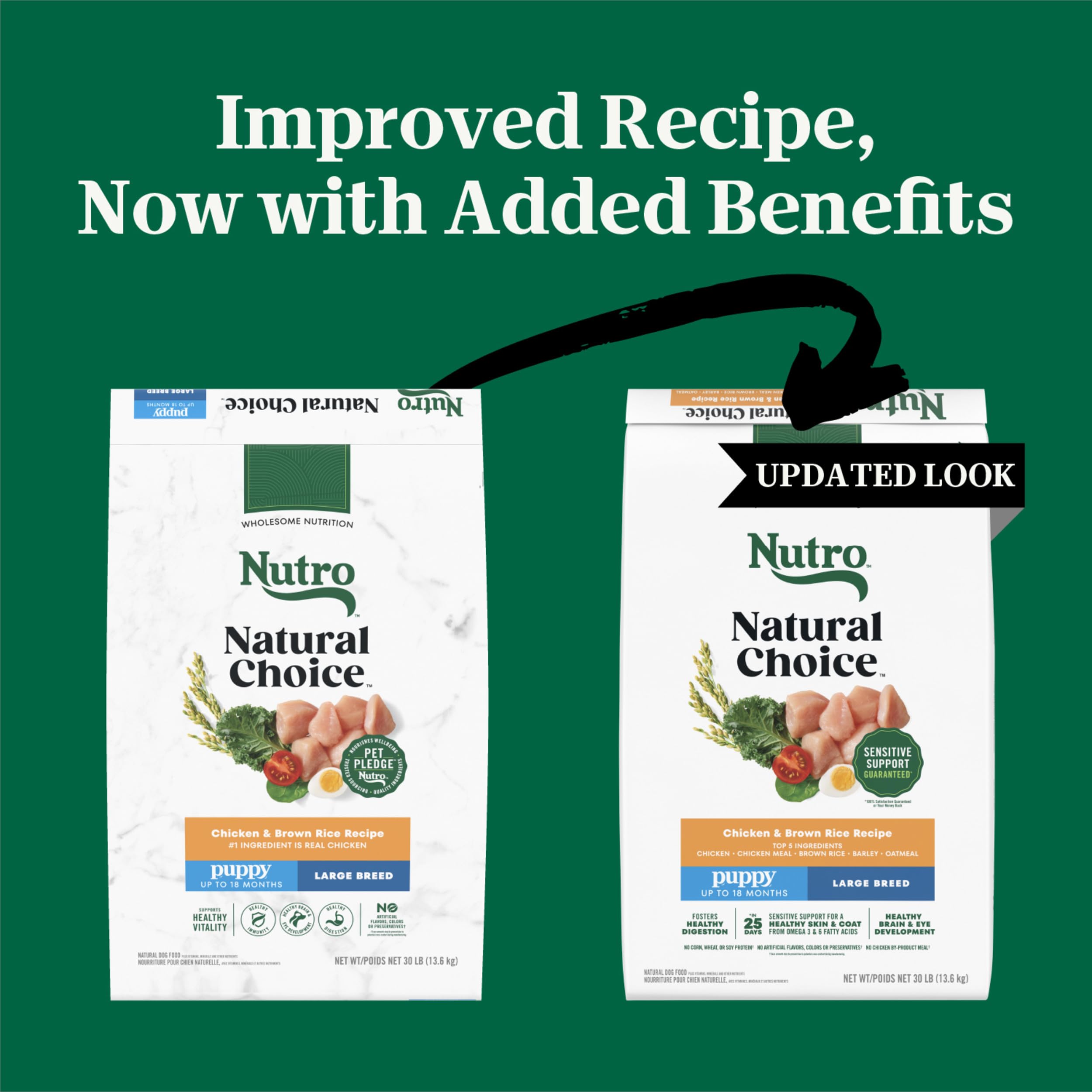 Nutro gros plan sur la texture des croquettes, appétence et qualité