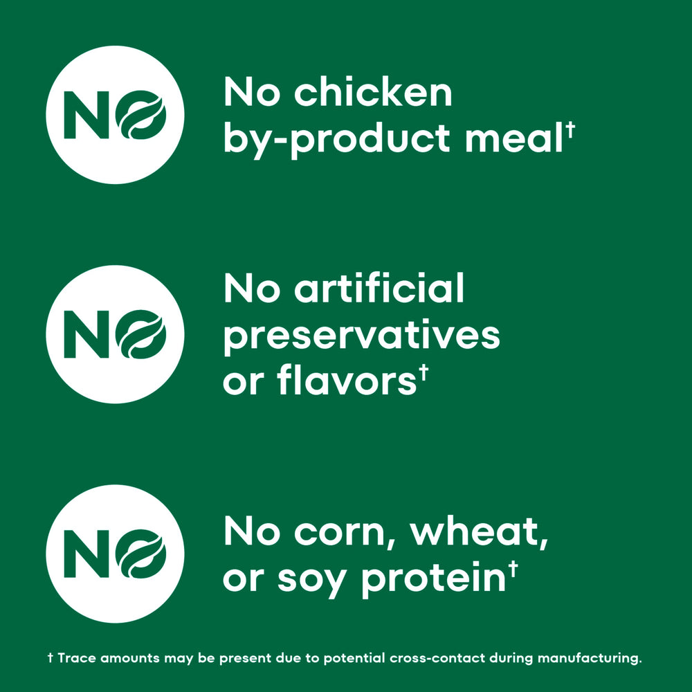 Nutro gros plan du poulet réel indiquant source de protéine de qualité